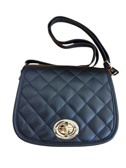 Zwarte leren tas vintage